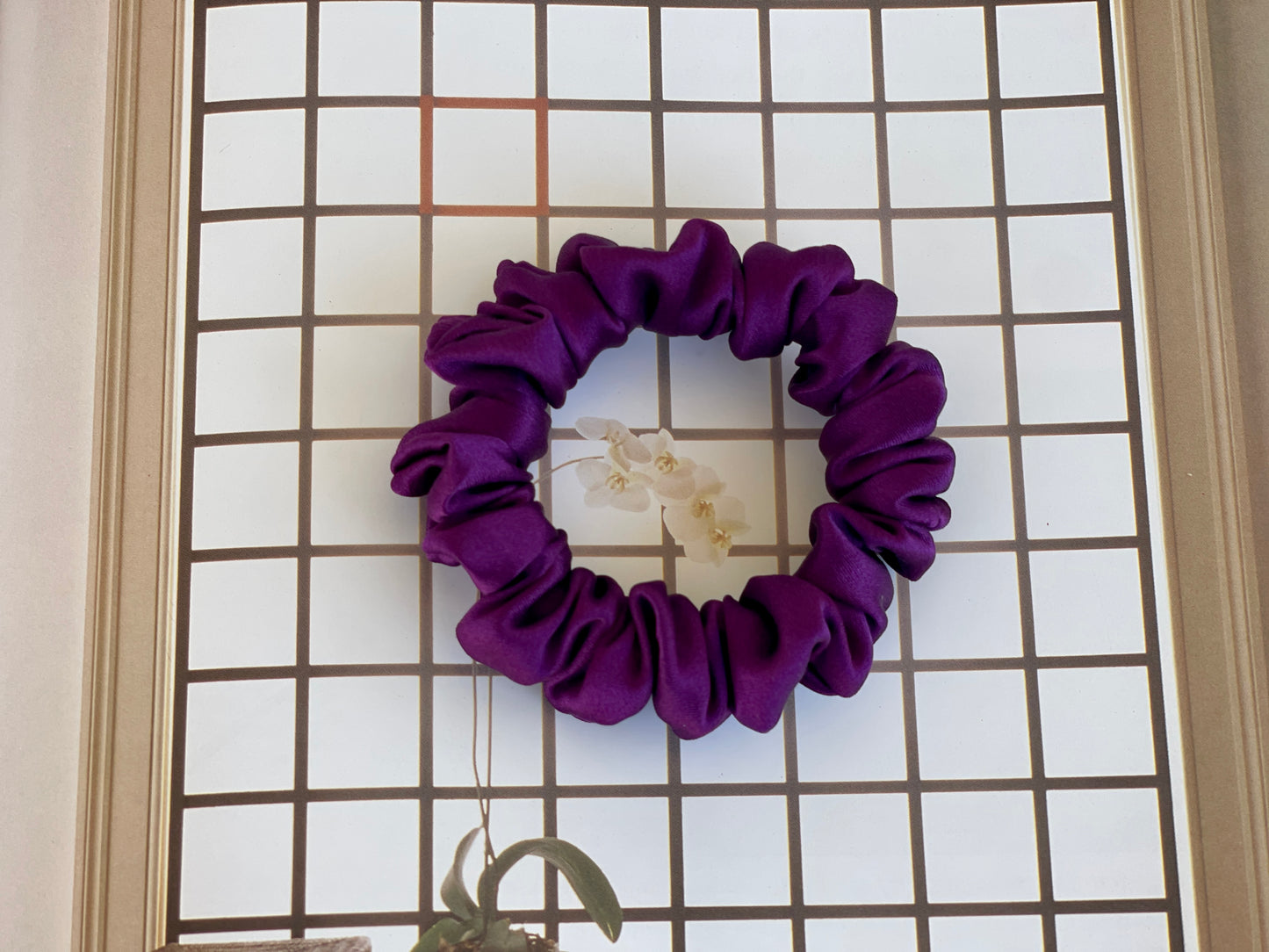 Indigo Hair Tie 30 Momme Gifts Idea Pure Mulberry Silk Satin Scrunchies XL Oversized Jumbo Regular Skinny Thick Thin Mini Scrunchy Fashion