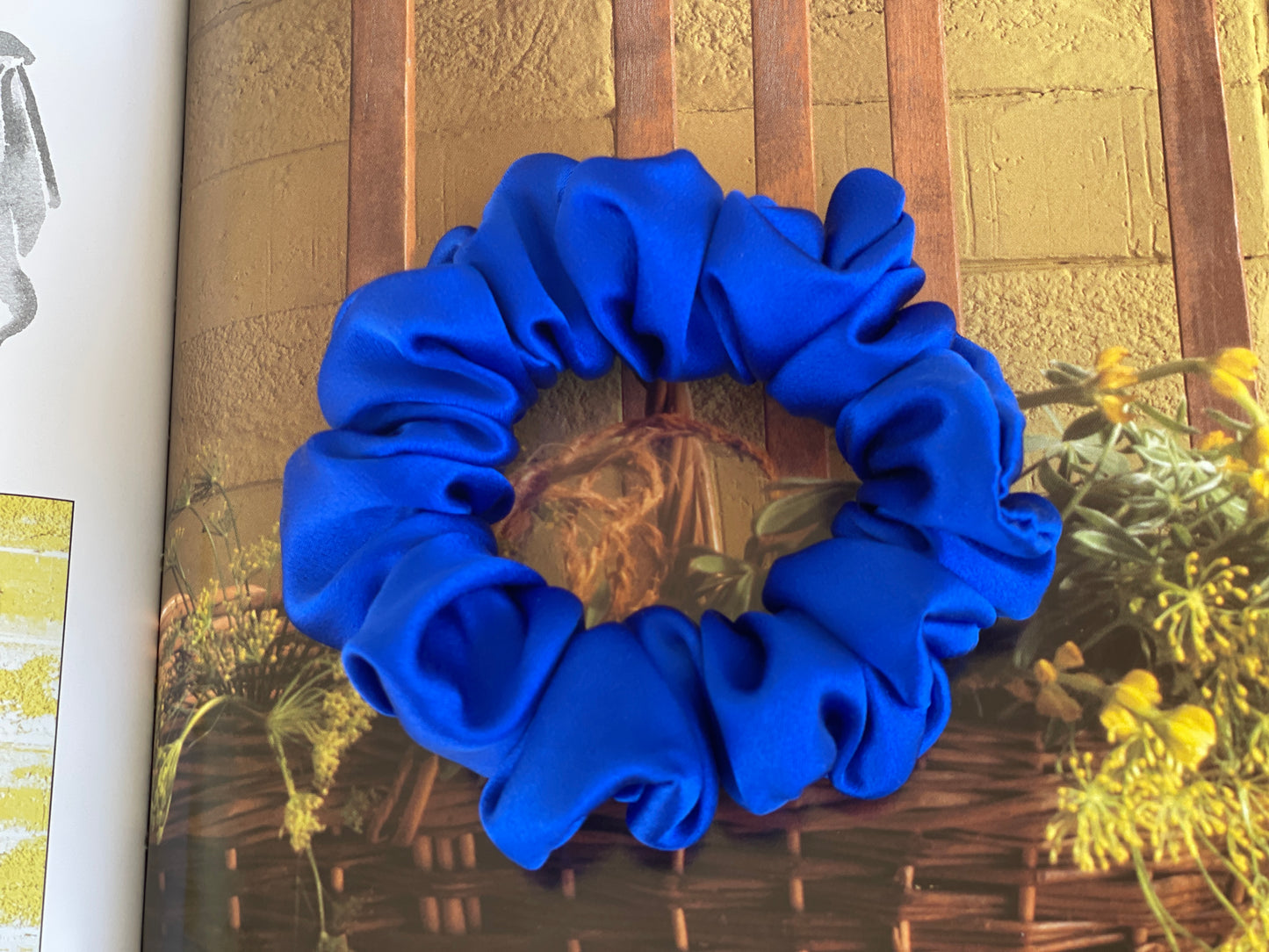 Royal Blue Hair Tie 30 momme silk Soft Satin Scrunchies Elastic Hair Tie Scrunchies Oversized Scrunchies Jumbo Large Skinny Mini Pure Silk