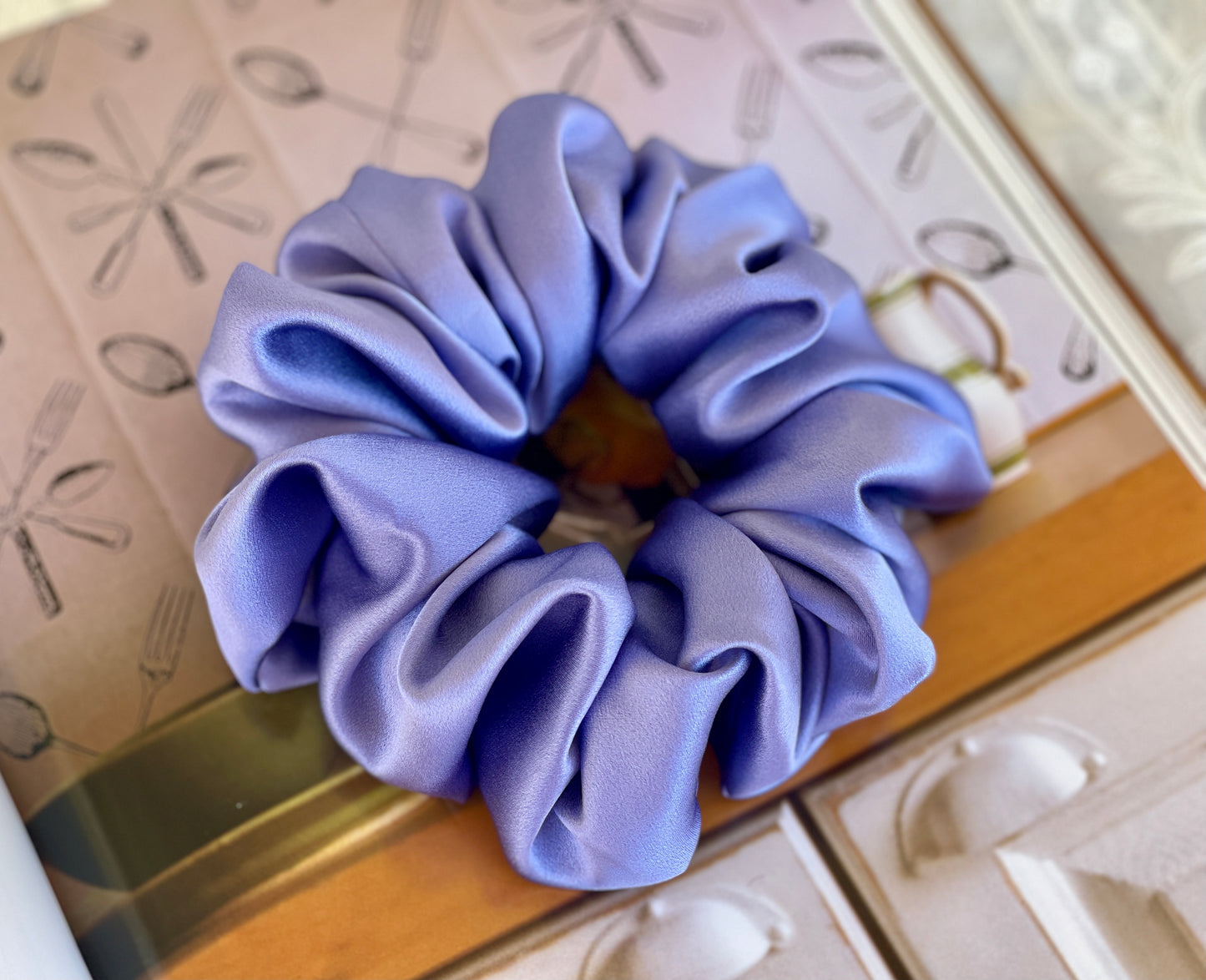 Wisteria 30 Momme Pure Silk Bridesmaid Satin Scrunchies Elastic Hair Tie Gift For Her Party Wedding Hair Accessories Gift For Her Hair Ties