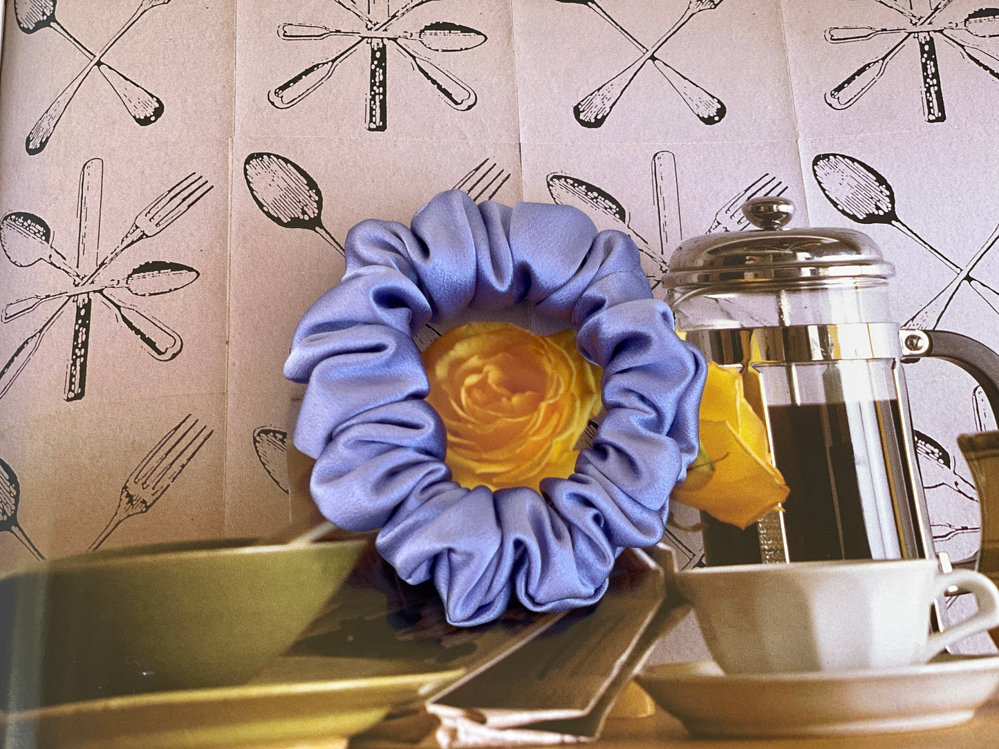 Wisteria 30 Momme Pure Silk Bridesmaid Satin Scrunchies Elastic Hair Tie Gift For Her Party Wedding Hair Accessories Gift For Her Hair Ties