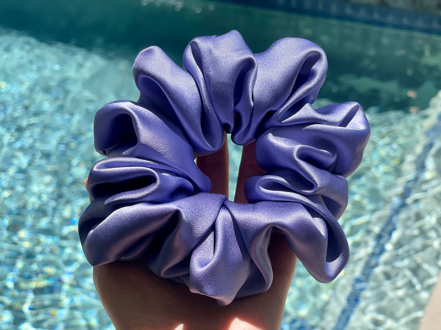 Wisteria 30 Momme Pure Silk Bridesmaid Satin Scrunchies Elastic Hair Tie Gift For Her Party Wedding Hair Accessories Gift For Her Hair Ties
