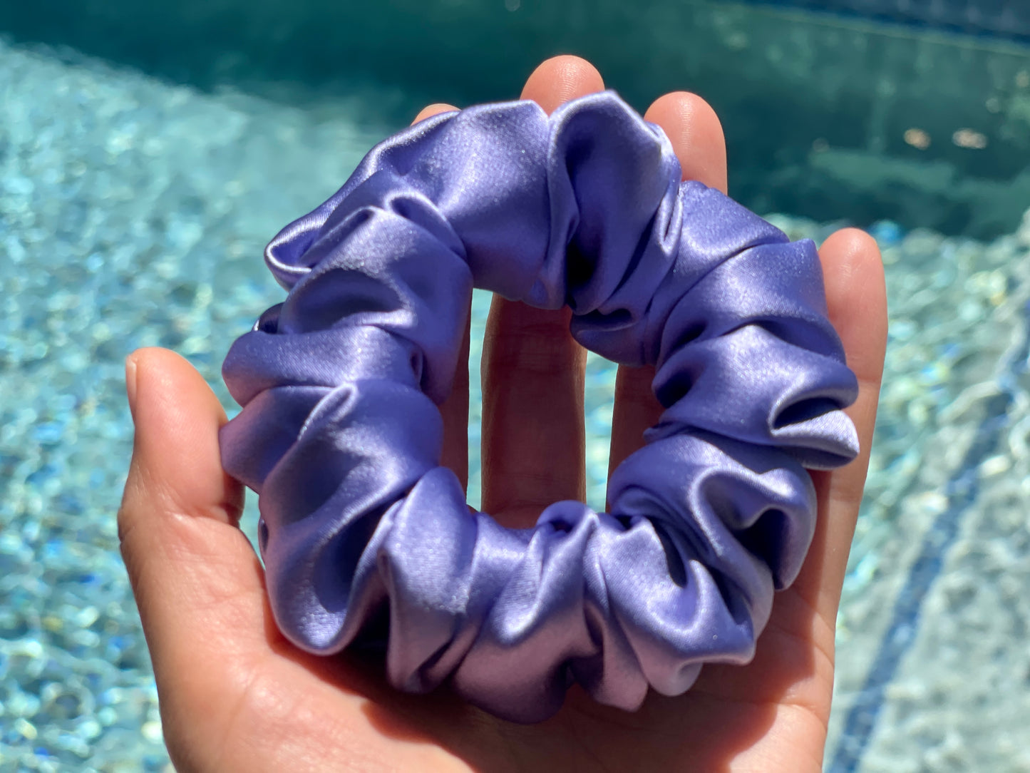 Wisteria 30 Momme Pure Silk Bridesmaid Satin Scrunchies Elastic Hair Tie Gift For Her Party Wedding Hair Accessories Gift For Her Hair Ties