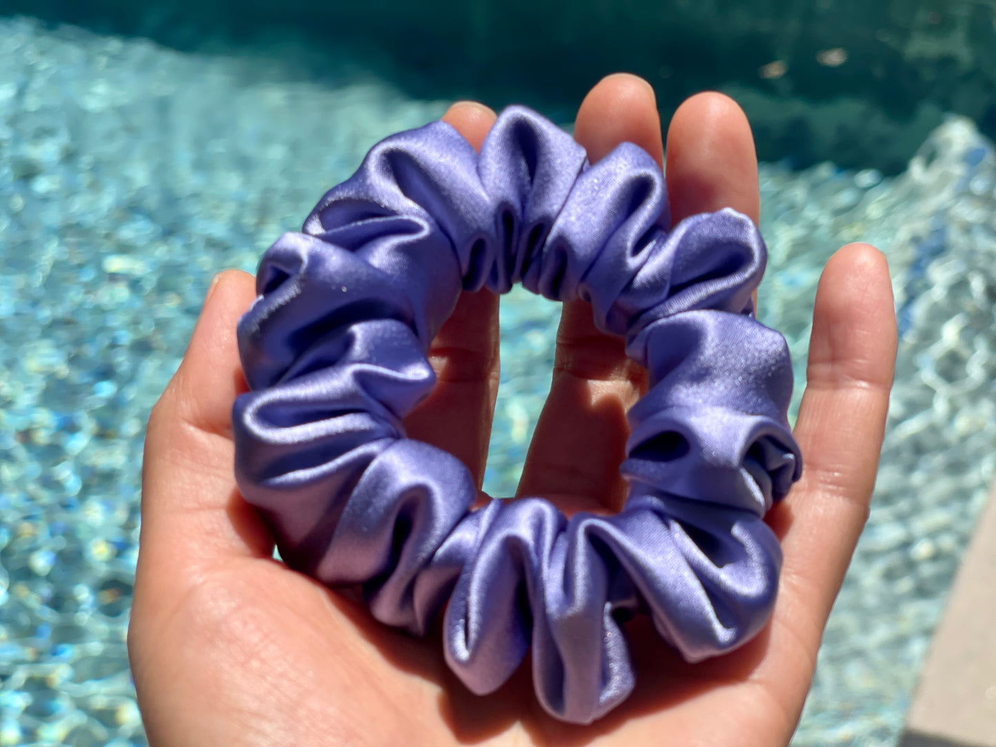 Wisteria 30 Momme Pure Silk Bridesmaid Satin Scrunchies Elastic Hair Tie Gift For Her Party Wedding Hair Accessories Gift For Her Hair Ties