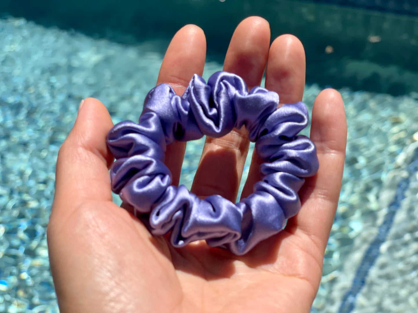 Wisteria 30 Momme Pure Silk Bridesmaid Satin Scrunchies Elastic Hair Tie Gift For Her Party Wedding Hair Accessories Gift For Her Hair Ties