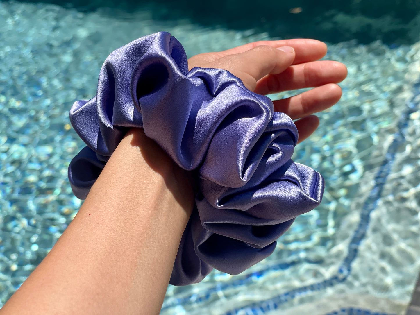 Wisteria 30 Momme Pure Silk Bridesmaid Satin Scrunchies Elastic Hair Tie Gift For Her Party Wedding Hair Accessories Gift For Her Hair Ties
