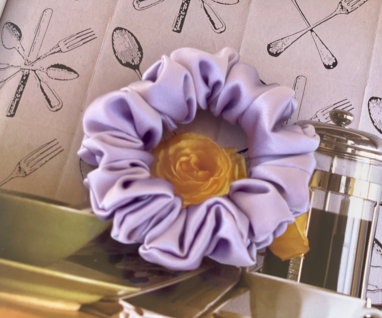 Lavender Hair Tie 30 Momme 100% Pure Mulberry Silk Satin Scrunchies Silk Oversized Jumbo Regular Skinny Ultra Thin Mini Hair Scrunchy Gifts