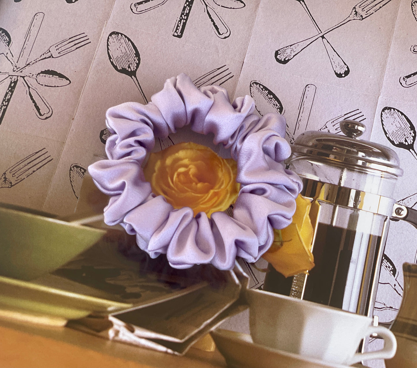 Lavender Hair Tie 30 Momme 100% Pure Mulberry Silk Satin Scrunchies Silk Oversized Jumbo Regular Skinny Ultra Thin Mini Hair Scrunchy Gifts