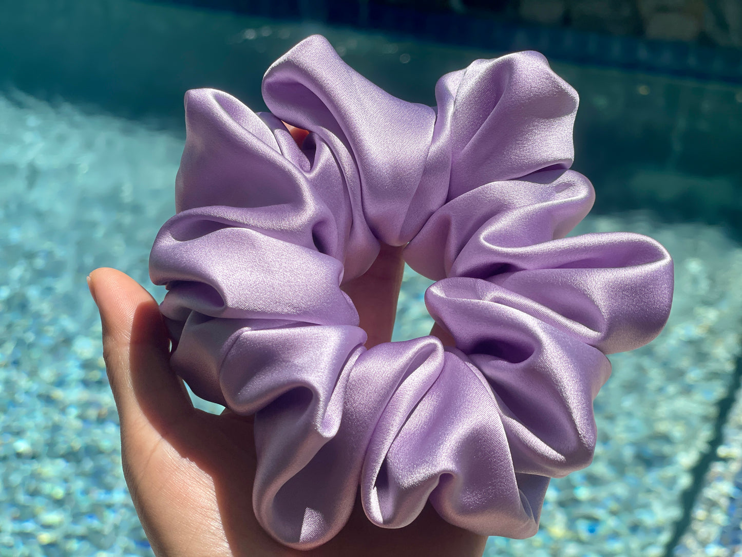 Lavender Hair Tie 30 Momme 100% Pure Mulberry Silk Satin Scrunchies Silk Oversized Jumbo Regular Skinny Ultra Thin Mini Hair Scrunchy Gifts