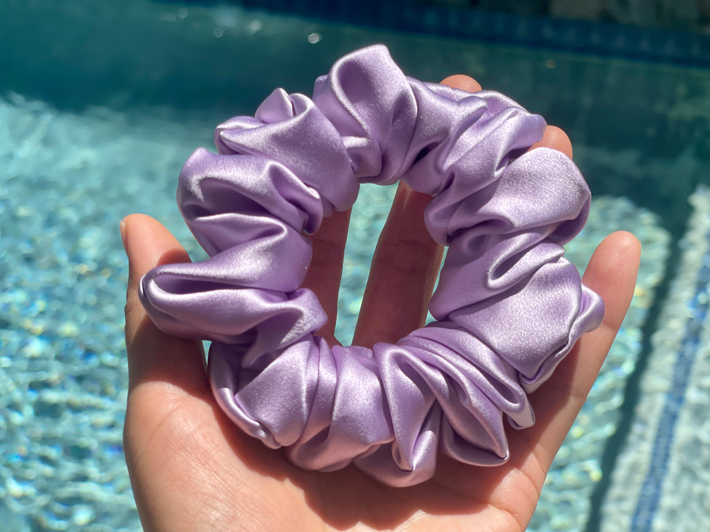 Lavender Hair Tie 30 Momme 100% Pure Mulberry Silk Satin Scrunchies Silk Oversized Jumbo Regular Skinny Ultra Thin Mini Hair Scrunchy Gifts