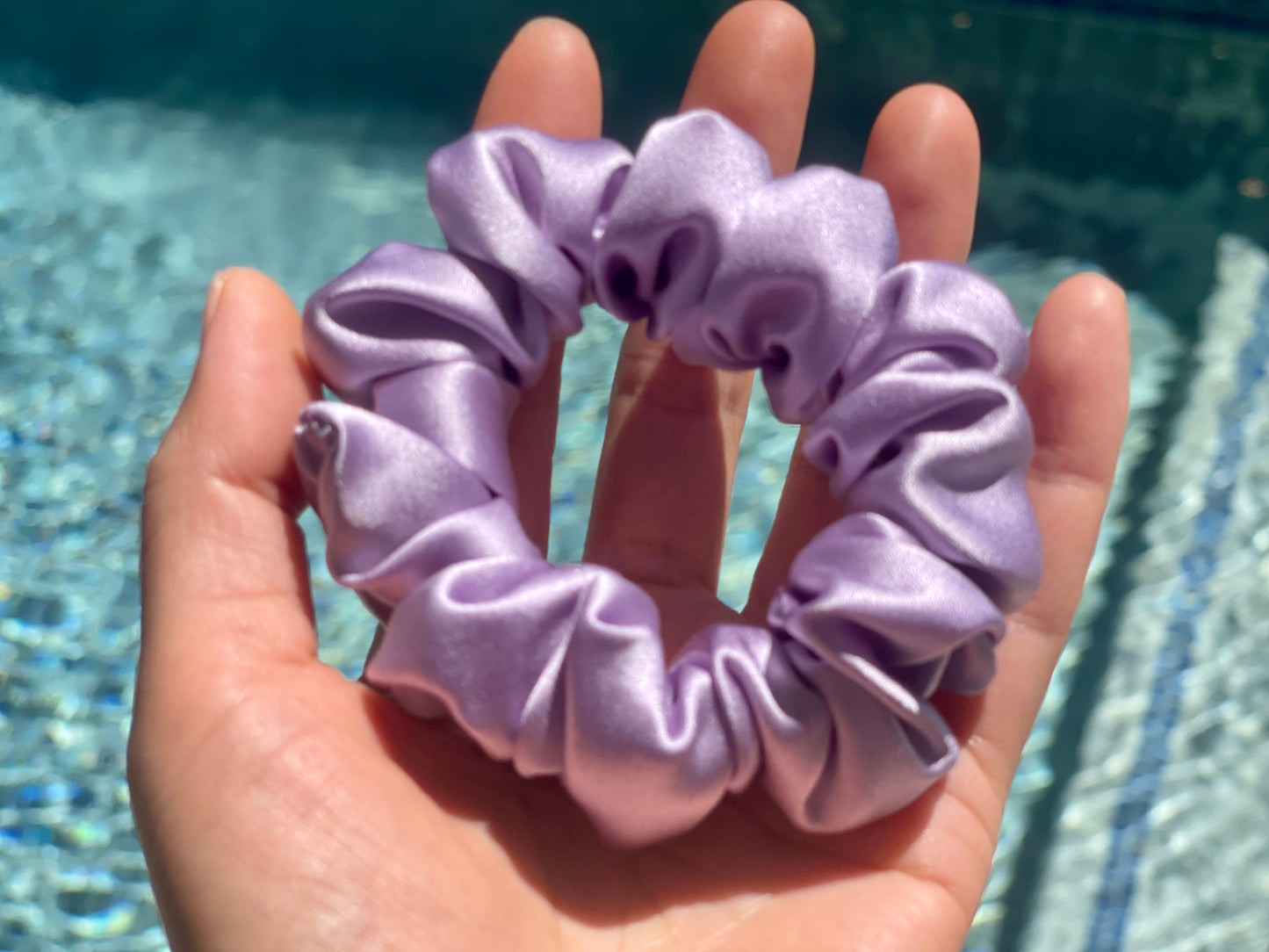 Lavender Hair Tie 30 Momme 100% Pure Mulberry Silk Satin Scrunchies Silk Oversized Jumbo Regular Skinny Ultra Thin Mini Hair Scrunchy Gifts