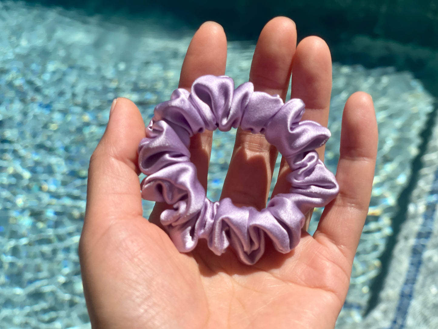 Lavender Hair Tie 30 Momme 100% Pure Mulberry Silk Satin Scrunchies Silk Oversized Jumbo Regular Skinny Ultra Thin Mini Hair Scrunchy Gifts