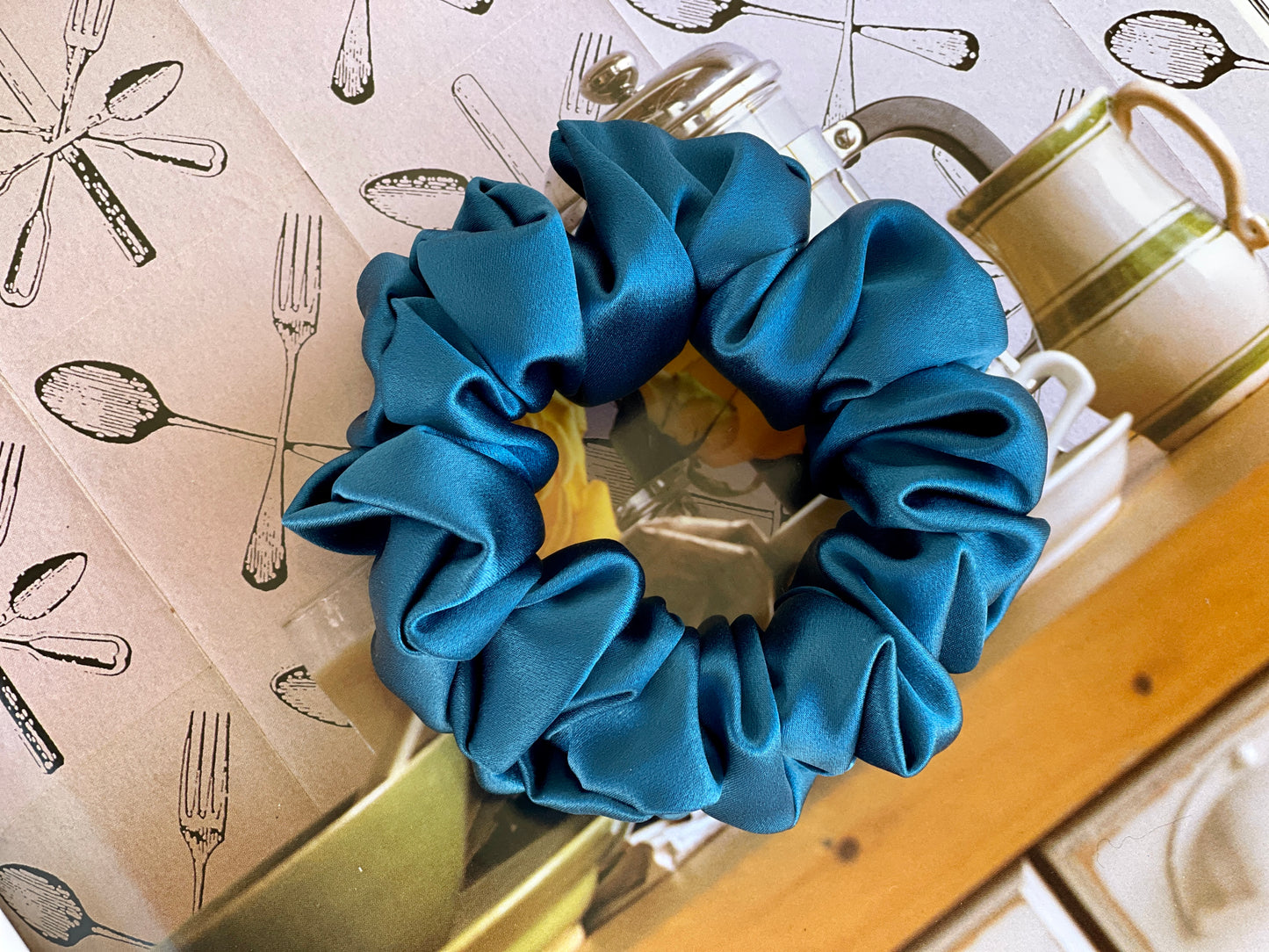 Oxford Blue Hair Tie 30 Momme 100% Pure Mulberry Silk Scrunchies Oversized Jumbo Regular Skinny Ultra Thin Mini Hair scrunchies bridesmaid