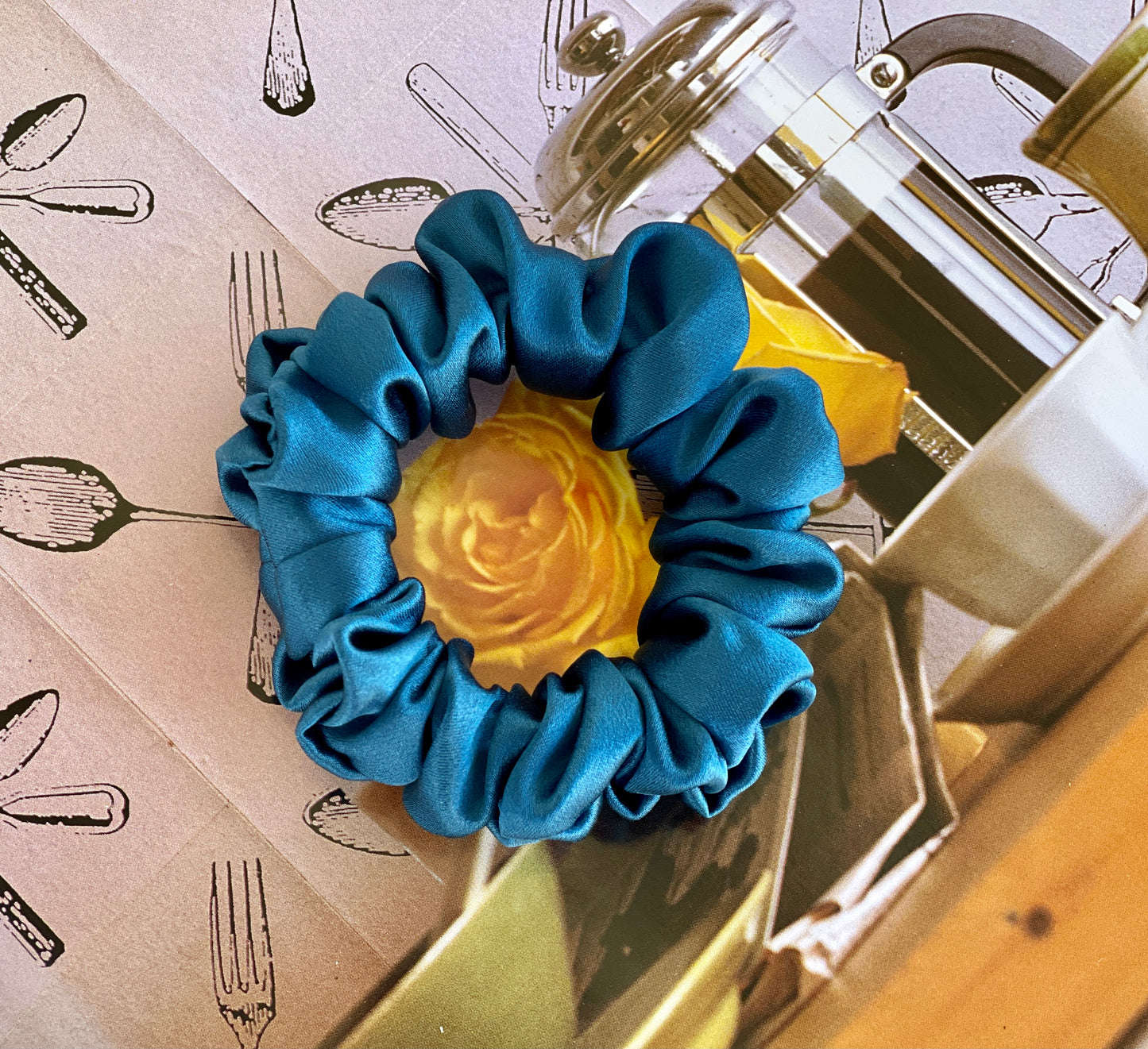 Oxford Blue Hair Tie 30 Momme 100% Pure Mulberry Silk Scrunchies Oversized Jumbo Regular Skinny Ultra Thin Mini Hair scrunchies bridesmaid