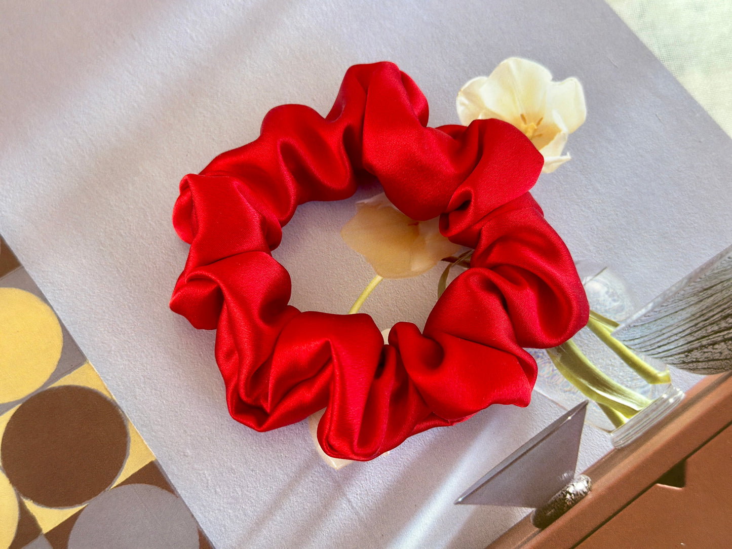 Copy of Ginger 30 Momme 100% Pure Mulberry Silk Satin Scrunchies Giant Jumbo Regular Skinny Ultra Thin Mini Hair Scrunchies for bridesmaids