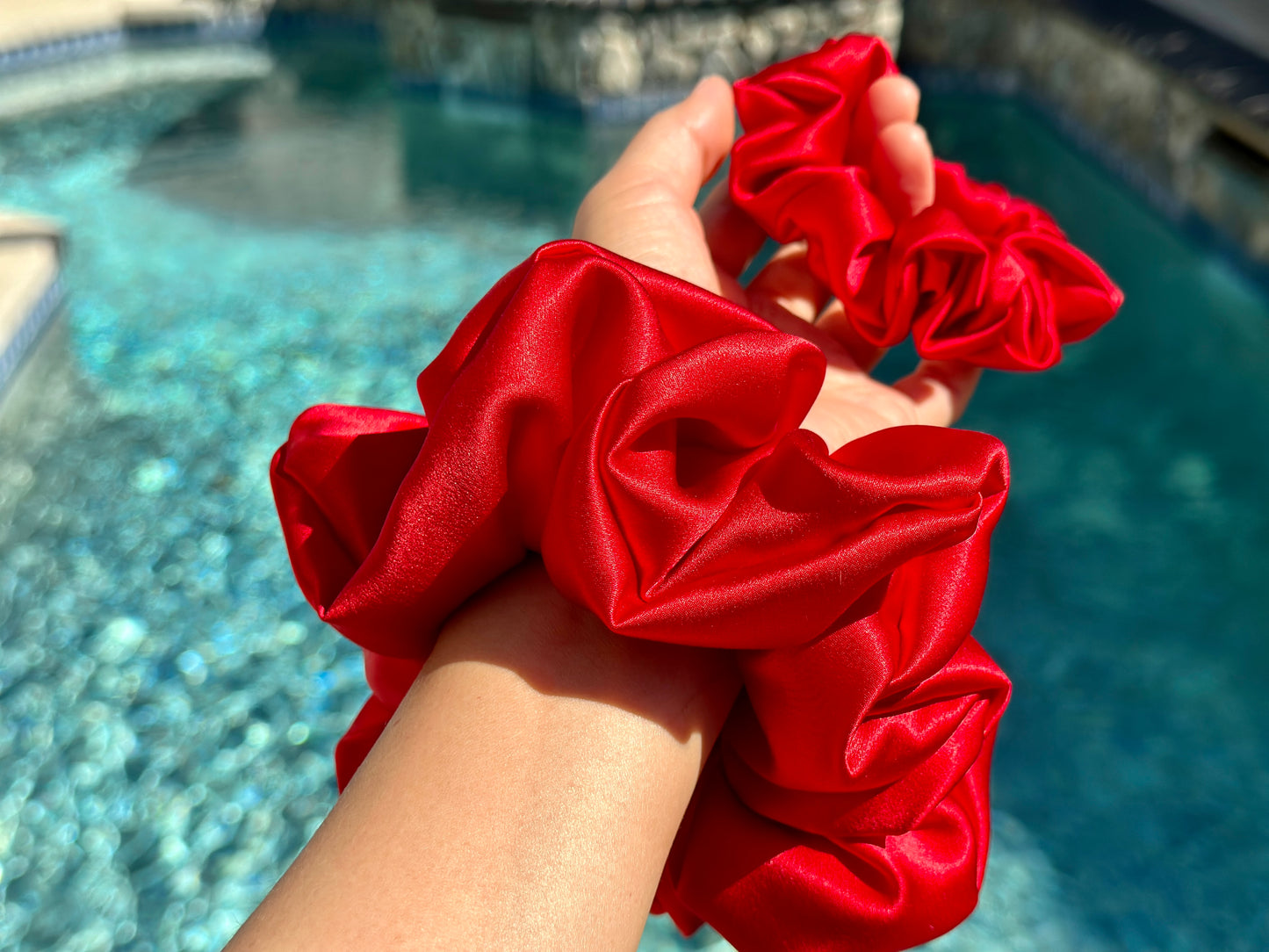 Copy of Ginger 30 Momme 100% Pure Mulberry Silk Satin Scrunchies Giant Jumbo Regular Skinny Ultra Thin Mini Hair Scrunchies for bridesmaids